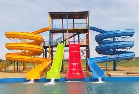 Kids Water Park Amusement Rides Fiberglass Water Slides For Children
