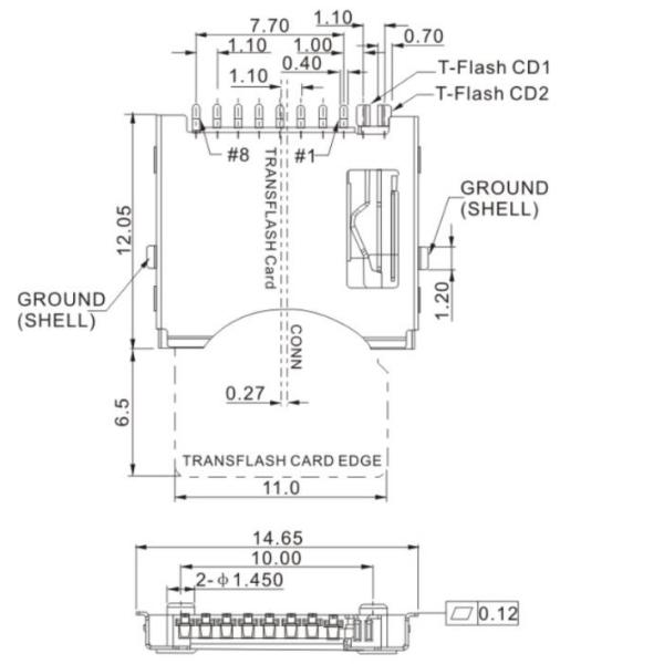 DC 5V владельца карточки соединителя гнезда SIM-карты 8 Pin для GSM и GPR