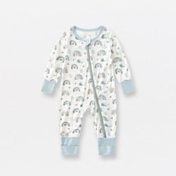 In Stock 2023 Bamboo Viscose Baby Sleep Rompers Organic Bamboo Baby Romper Newborn Reverse Zipper Jumpsuit Toddler Zip B