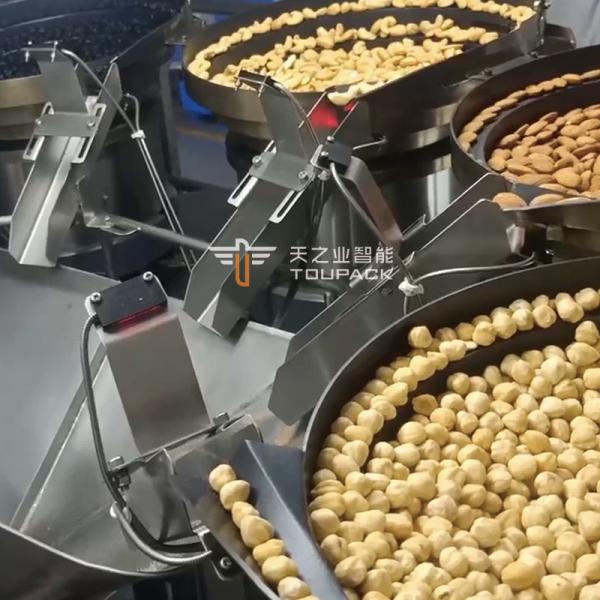 Customized Nuts Grain Snacks Food Candy Biscuit Peanut Potato Chips Seed Cookie Stand up Pouch Bag Packing Machine