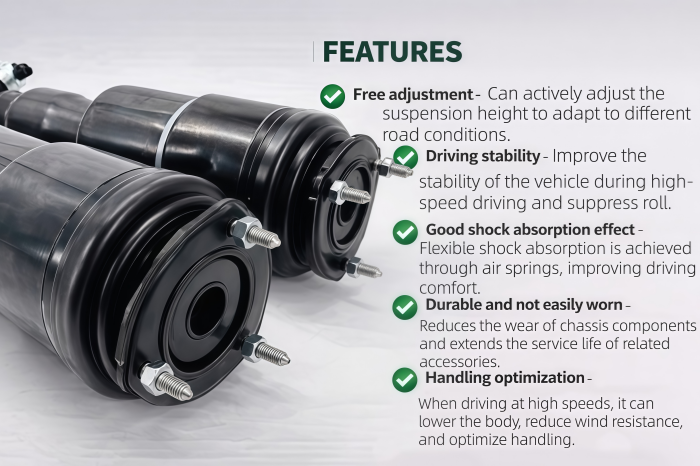 Pair Front Air Suspension Shock Struts Compatible For Lexus LS500 LS500H RWD with ADS 48010-50390 48020-50390