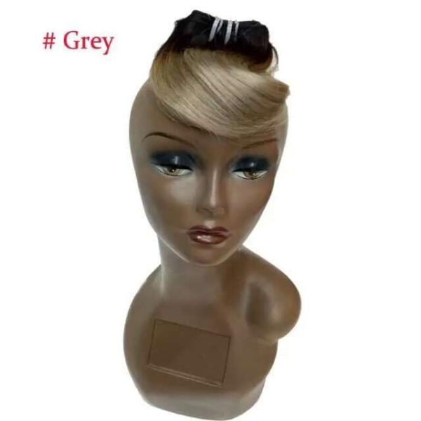 Fashion Style Brazilian Hair Ombre Gray Color Snail Curl Machine Hair Weft