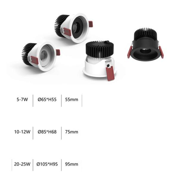 95 CRI Anti Glare LED Downlights , 5w Led Recessed Ceiling Lights White