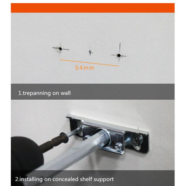 76mm Floating Shelf Support Bracket for Furniture Joint Hidden Cast Iron Wall Shelf