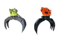 Multifunctional Digger Hydraulic Rock Grab Attachment Q355B Excavator Log Grapple