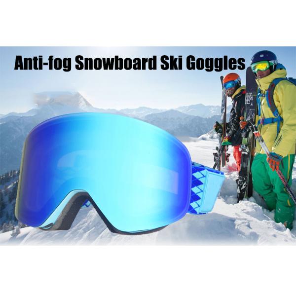 Customized Logo Anti-fog Double Lens Magnet Snow Ski Goggles for Outdoor Activities