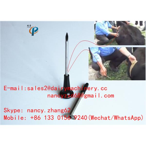 Прокол коровы Руминал, игла сброса преджелудка, игла прокола нержавеющей стали для скотин Трокар и обработка Канула,