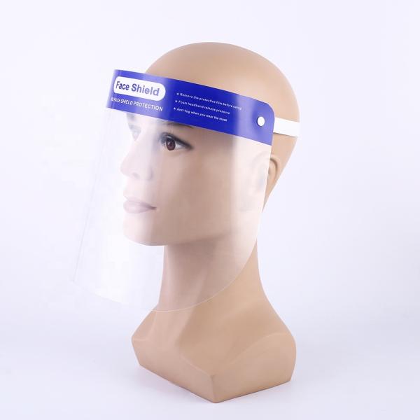 CE PDA Certification Clear Plastic Face Shield High Wear Resistance HD Padded