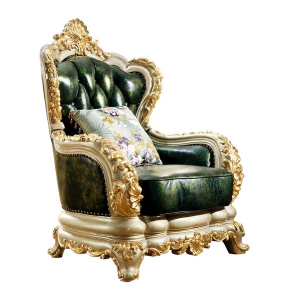 Wooden Frame Solid Wood Luxury Classic European Sofa Set