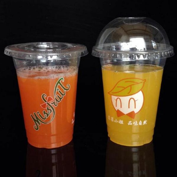 PET 500ml 16oz Bubble Tea Plastic Cups Blister Forming Injection Molding