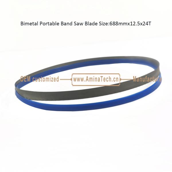 Bimetal Portable Band Saw Blade Size:688mmx12.5x24T
