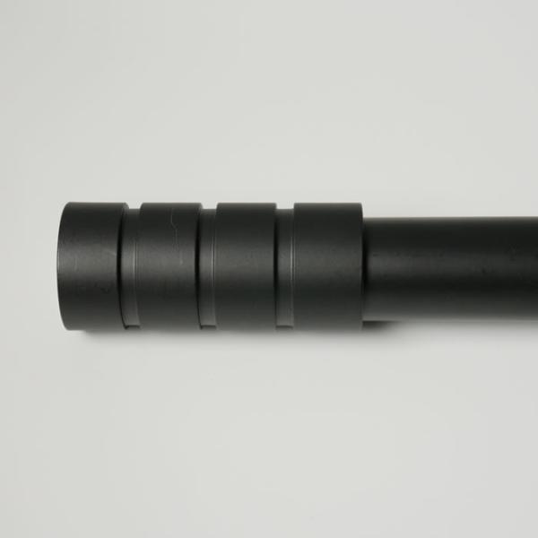 Black Single Type 28mm Square Bay Window Curtain Pole