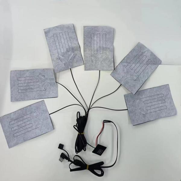 6 In 1 Clothes Heating Pads 10x15cm Cable Length 1M Max Temperature 50 Degree