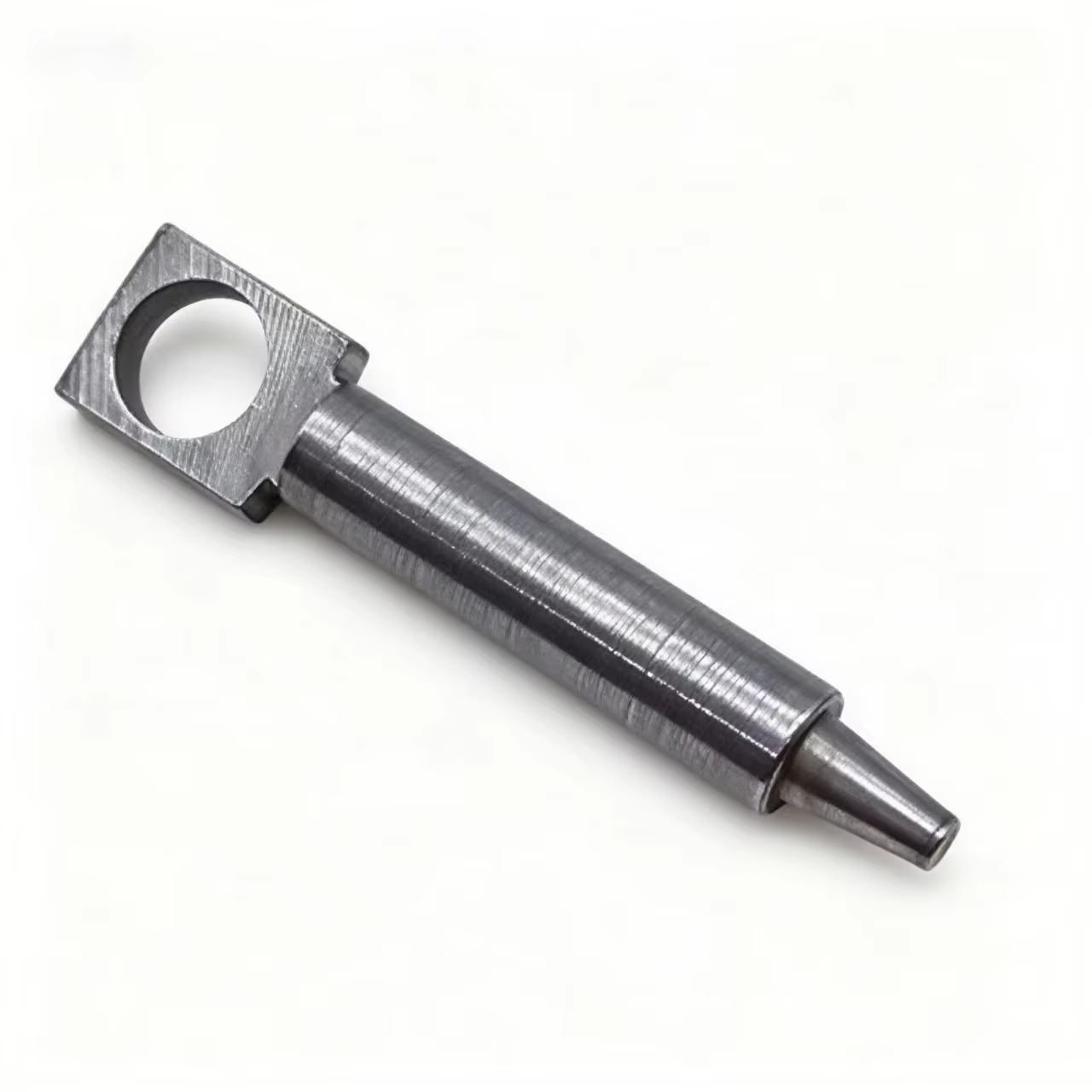 Precision CNC Machined Tapered Locating Pin, Custom Stainless Steel Metal Shaft with Bracket for New Energy Industry
