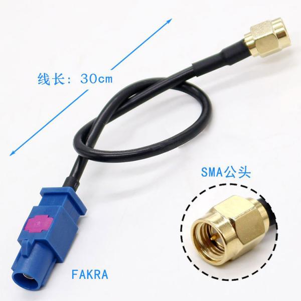 28cm RG174U RF Cable Assemblies FAKRA To SMA Male Head Male