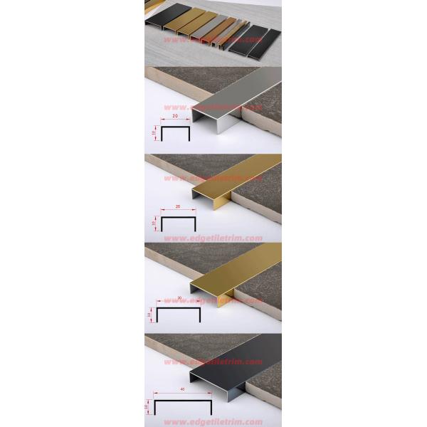 20мм Чёрный металлический краевой плитки для ванной керамической плитки