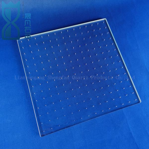 CNC Machining Of High Precision Fused Quartz Perforated Quartz Glass Sheets