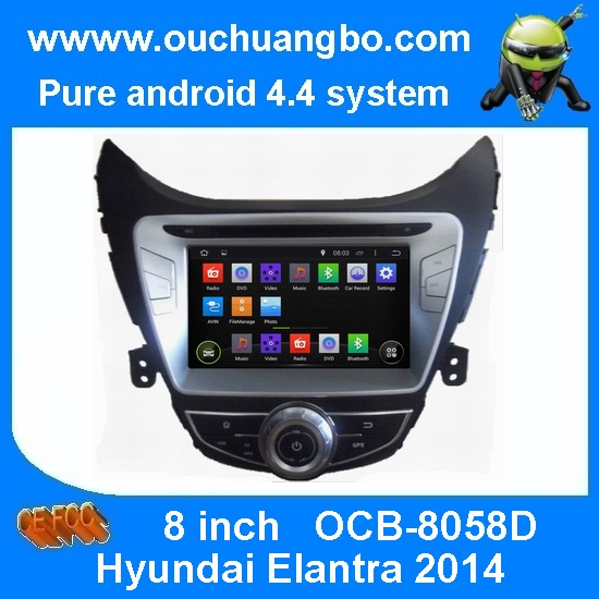 Ouchuangbo Car GPS Navigation DVD Multimedia Kit for Hyundai Elantra 2014 Android 4.4 3G Wifi Bluetooth iPod OCB-8058D