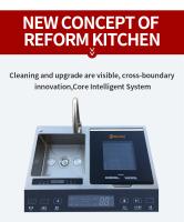 Sink Dishwasher 6 Sets Bowl Brush Machine 220V / 50Hz Black Color