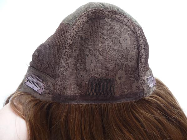 Perruques pour femmes avec sangles réglables, brunes, toupet pour femmes en cheveux humains