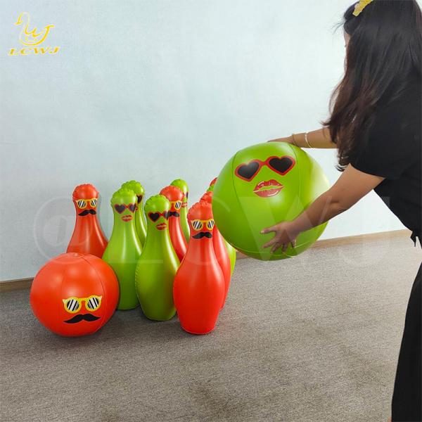 Unisex LC Colorful Fun Big Yard Outdoor Games Jumbo Bowling Ball And Pins Inflatable Kids Bowling Set