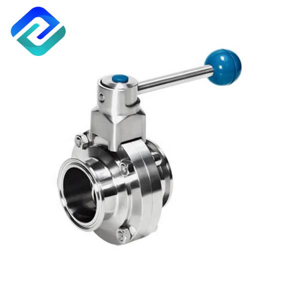 SMS Sanitary Butterfly Valve Double Flanged 3 Inch Food Grade 316ss DN10