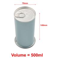 Feijões de café 500ml em volta da tampa de Tin Can With Easy Open do metal