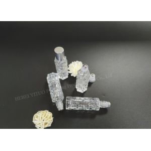 Botella de aceite de perfume roll-on de 1 onza Forma cilíndrica Color transparente boscoso