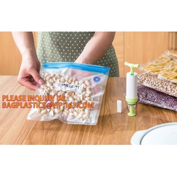 Disposable Transparent Vacuum Sealer Food Storage Plastic Packaging Roll Bag for Food Sealed, Textured Food Freshness St