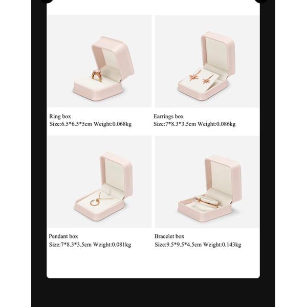 BPU03 ПУ кожаный квадратный роскошный подарочный ящик для ювелирных украшений и упаковки