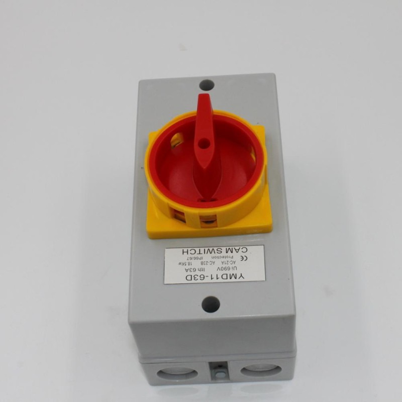 Good Price Waterproof IP65 Rotary Isolator Switch LW30-63 for 3 Phase 3Pole 4Pole 63a Disconnect Switch AC