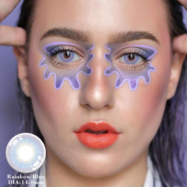 OEM Realistic Blue Aqua Colored Contacts For Brown Eyes