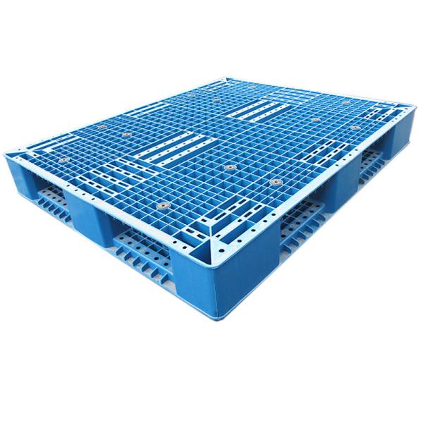 HDPE Recyclable Euro Plastic Pallet Blue Lightweight Moulded Pallets