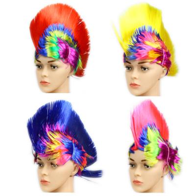 Football Game Cockscomb  Wig 28*28cm Dacron Logo Customized Sports Supplies