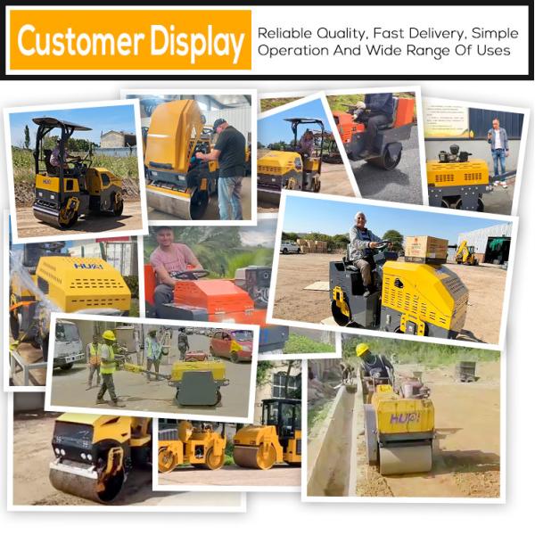3 Ton Small Ride-On Vibrating Compactor Road Roller with Double Drum Core Components Engine & Pump for Compact Road Work
