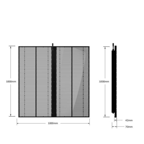 Glass Transparent Video Led Curtain Screen Panel For Concerts P2.8 P3.91 P7.8