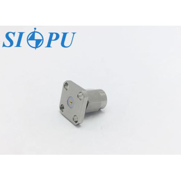 Conector de microondas RF SMA hembra – Tipo microcinta, acero inoxidable, montaje en brida