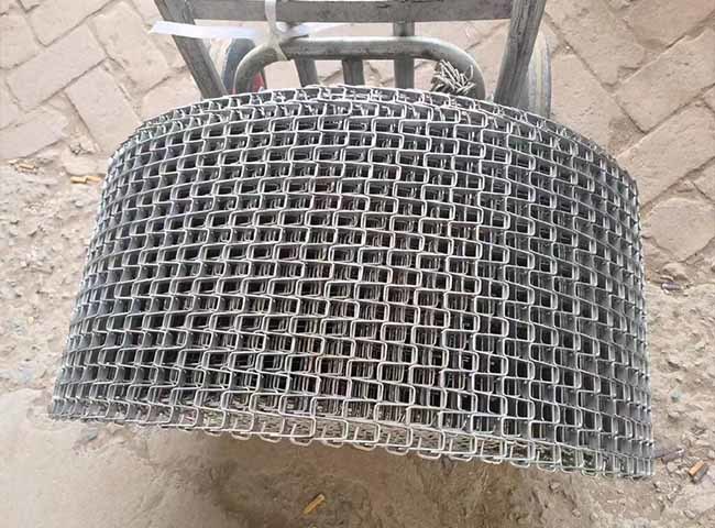 Stainless Steel 304 Great Wall Chain Conveyor Belt Cross Rod Heavy Duty Heat Resistant Custom Width