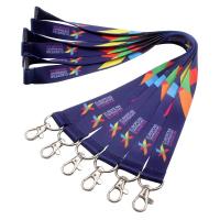 Tintura Sumblimation Poliéster Flat Retrátil Lanyard Cartão Portador de cores completas