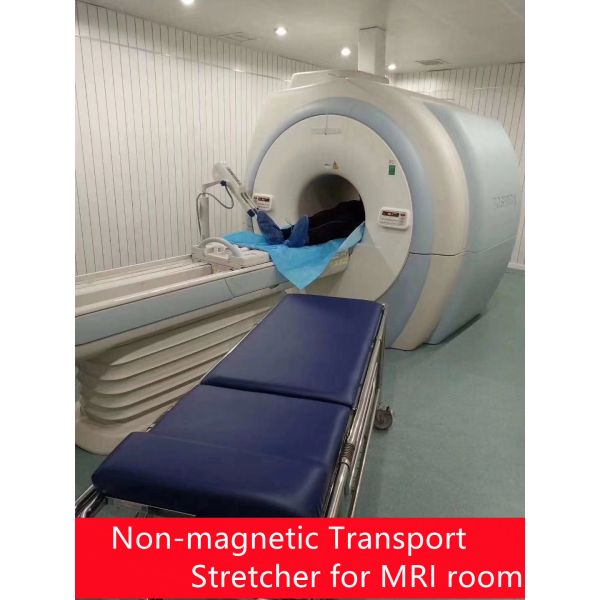 MRI Room Non Magnetic Stretcher 12 Kg Netweight 1900 Mm X 600 Mm X 150 Mm Durable Medical Patient Transfer Equipment