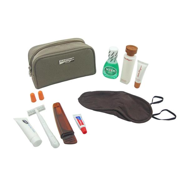 Advanced Flight Trip First Class Amenity Kits / Luxury Travel Kit With 8 Items