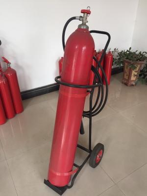 Portable Co2 Fire Extinguisher , 10kg Trolley Type Fire Extinguisher For Supermarkets