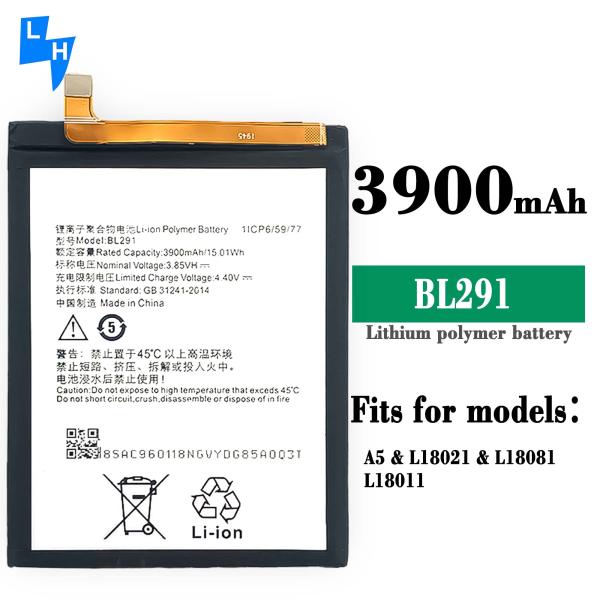 Совместимая для MOTO долговечная батарея для Lenovo A5 L18021 BL291 Литийная батарея мощностью 3900 мАч