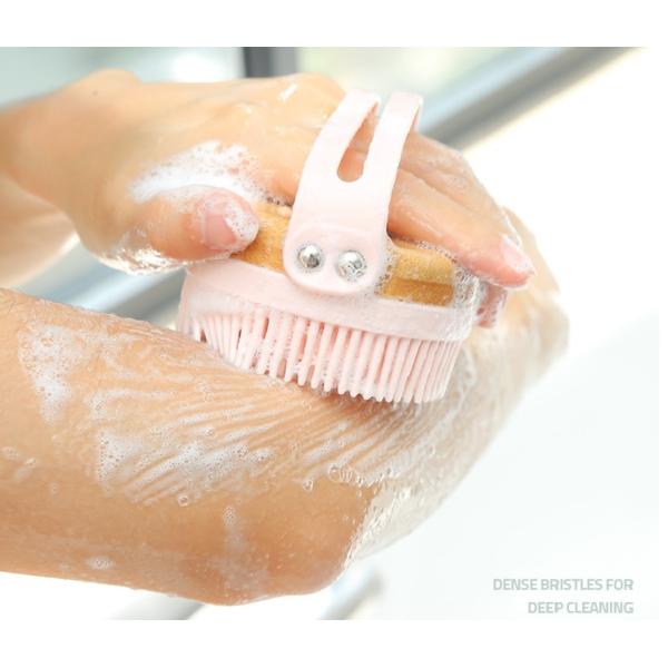 Милый Scrub Exfoliating тело силикона скруббер чистит влажное - и - сухое влагоотделение щеткой