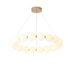 Светодиодные энергосберегающие стеклянные подвесные лампы Столовая Ресторан Люстра 25-30М2