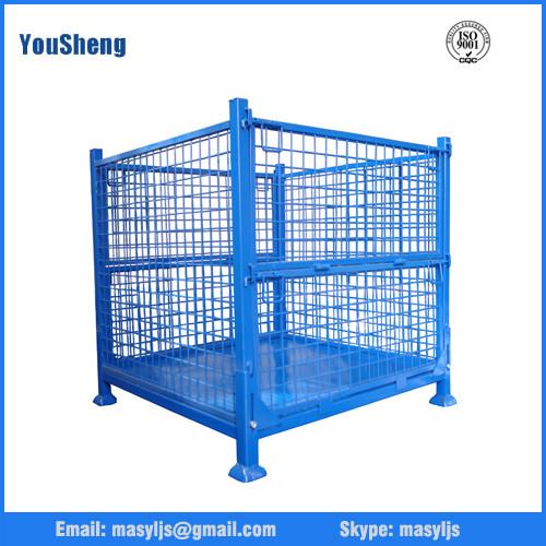 Powder Coated Foldable Storage Cage 500kg - 2000kg Warehouse Wire Mesh Cage