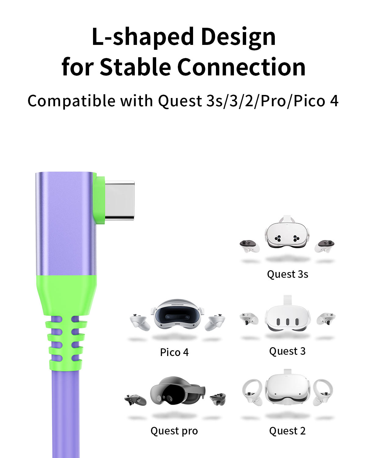 16FT 5M VR Streaming Link Cable Flexible USB A To USB C Cable For Commercial Gaming