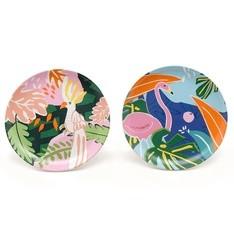 8 Inch Dinnerware Ceramic Colorful Salad Plate For Spring Summer Custom Pottery Dinnerware
