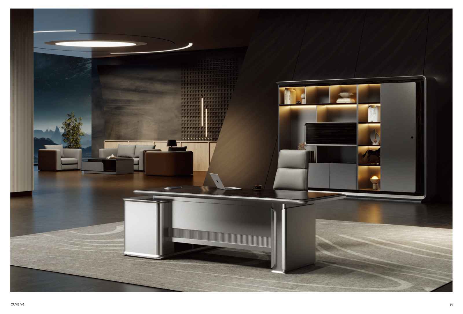 QUVIE Executive Desk QY-KBBT32-Private Office