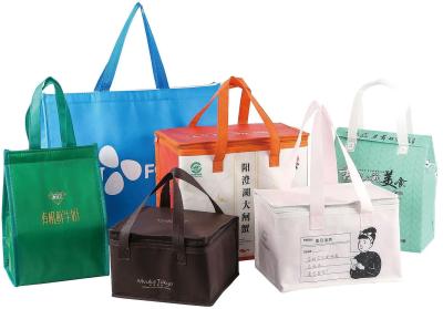 Recyclable Thermal Non Woven Bags Reusable Insulated Takeaway Food Delivery Bags
